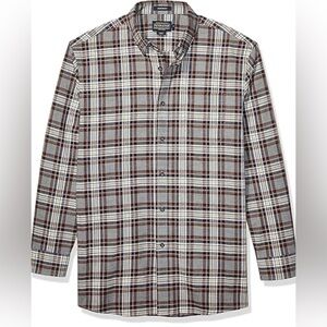 Pendleton Somerset Button-Down Shirt in Navy & Brown Plaid Size XXL